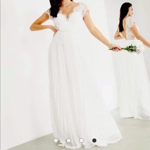 ASOS- Sophia Plunge Lace Wedding Dress